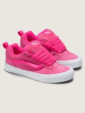 Vans Knu Skool Skate Shoe Size 6.5 Womens Pink Glo NWOB